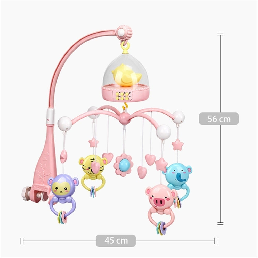 Baby Musical Crib Mobile Bed Bell Toys Plastic Hanging Rattles Night Light Image 4