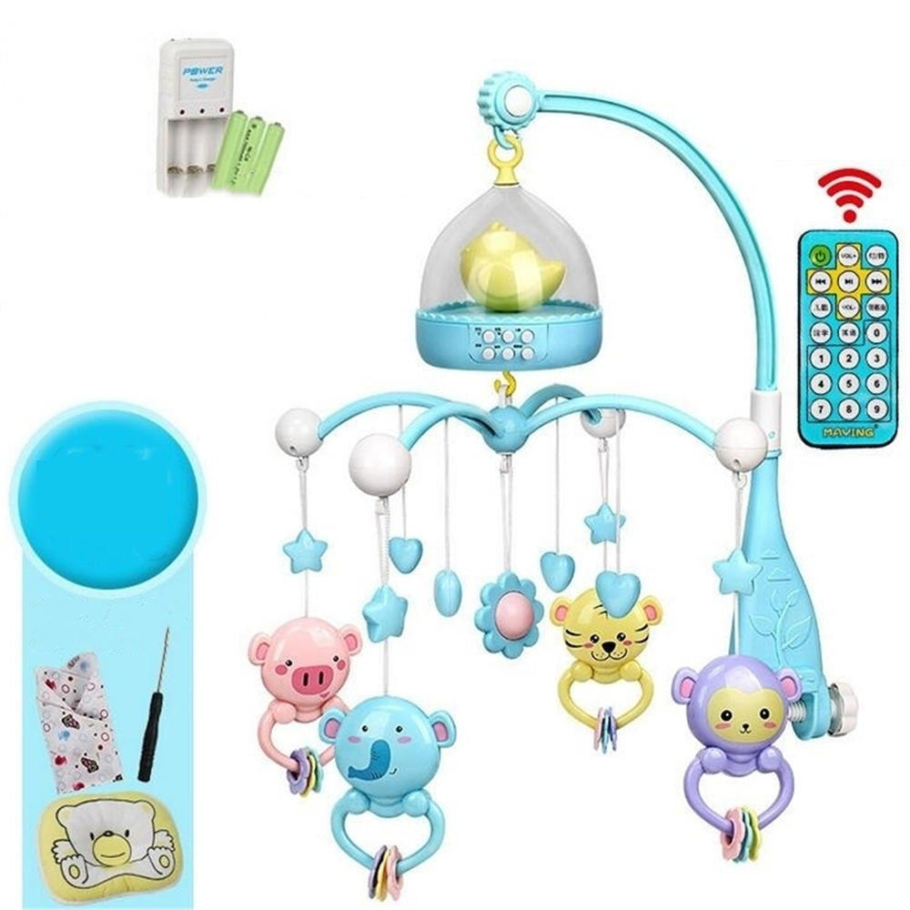 Baby Musical Crib Mobile Bed Bell Toys Plastic Hanging Rattles Night Light Image 6