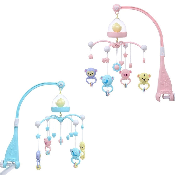 Baby Musical Crib Mobile Bed Bell Toys Plastic Hanging Rattles Night Light Image 8