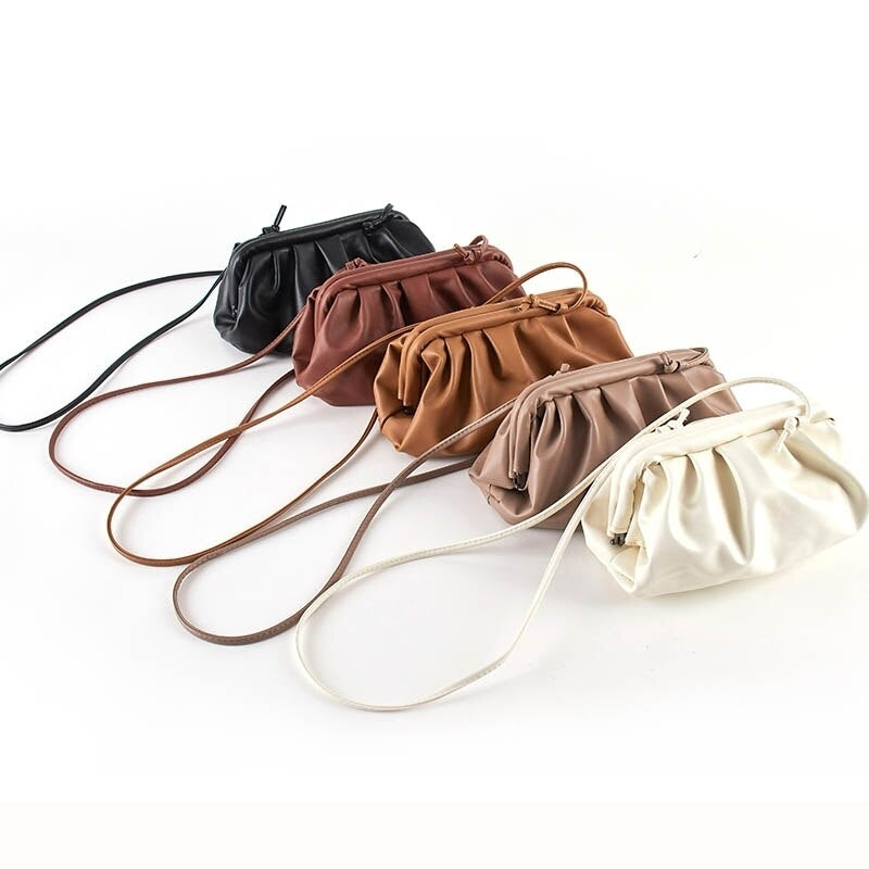 Bag For Women Cloud bag Soft Leather Madame Single Shoulder Slant Dumpling Handbag Day Clutches bags Messenger Image 2