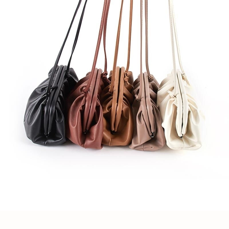 Bag For Women Cloud bag Soft Leather Madame Single Shoulder Slant Dumpling Handbag Day Clutches bags Messenger Image 4