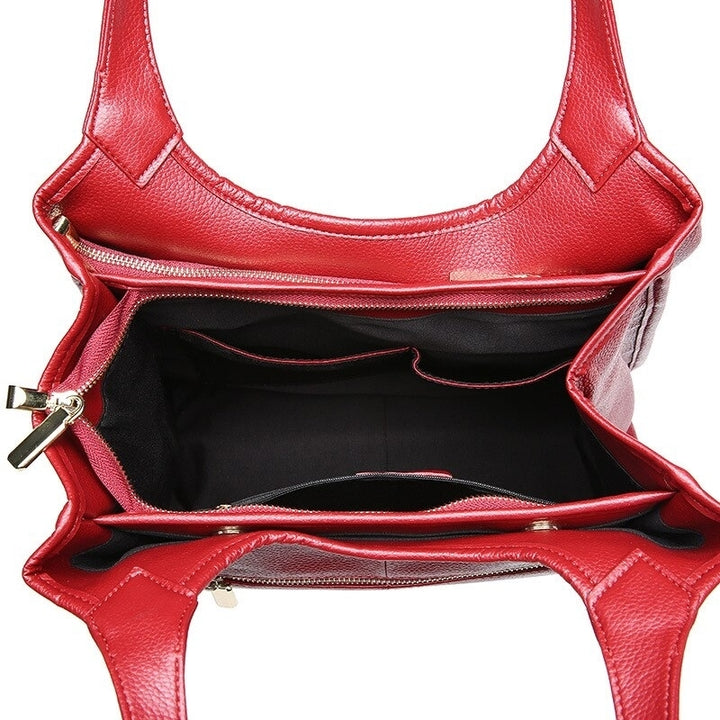 Bags for Women Genuine Leather Large Capacity Handbags Fashion Top-Handle Bag Bolsa Feminina Casual Luxury Totes Image 4
