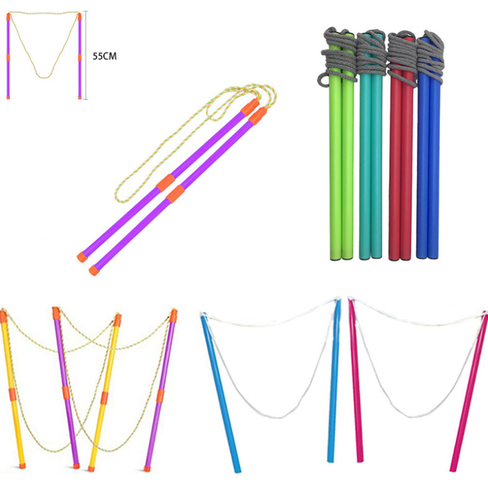 Big Bubble Making Props Double Pole Folding Rope Kids Toys Image 3