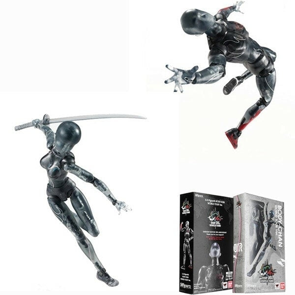 Black Doll Man Action Figure Figma Archetype Doll PVC Movable Hand Model Doll Toy Image 4