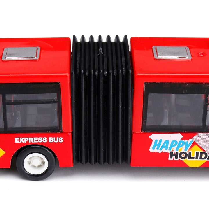 Blue,Red,Green 1:64 18cm Baby Pull Back Shuttle Bus Diecast Model Vehicle Kids Toy Image 4