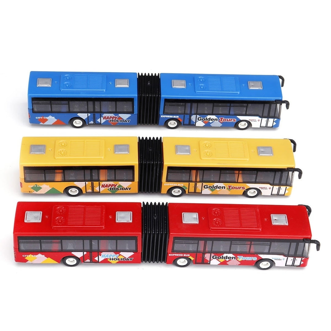 Blue,Red,Green 1:64 18cm Baby Pull Back Shuttle Bus Diecast Model Vehicle Kids Toy Image 4