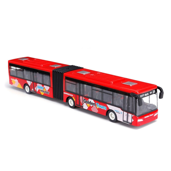 Blue,Red,Green 1:64 18cm Baby Pull Back Shuttle Bus Diecast Model Vehicle Kids Toy Image 6
