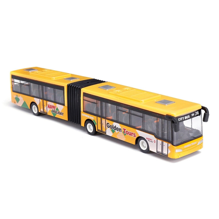 Blue,Red,Green 1:64 18cm Baby Pull Back Shuttle Bus Diecast Model Vehicle Kids Toy Image 8