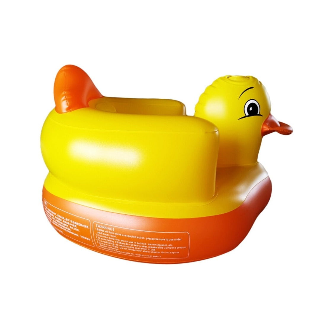 Cartoon Cute Yellow Duck Inflatable Toys Portable Sofa Multi-functional Bathroom Sofa Chair for Kids Gift Image 3
