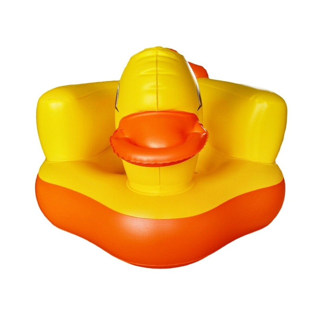 Cartoon Cute Yellow Duck Inflatable Toys Portable Sofa Multi-functional Bathroom Sofa Chair for Kids Gift Image 4