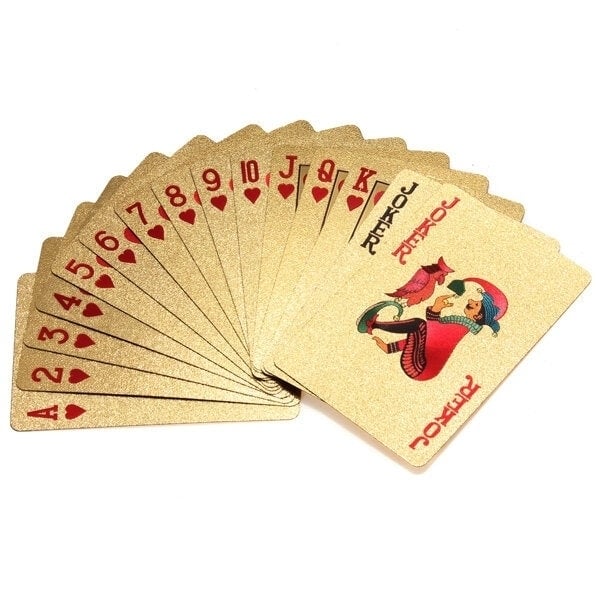 Certified Pure 24 Carat Gold Foil Plated Poker Cards Perfect Gift Image 4