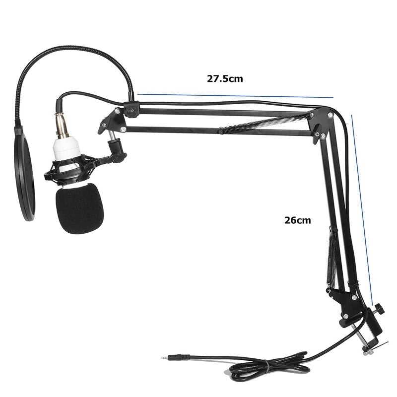 Computer Wired Recording Microphone Shock Mount Set Sound Studio Audio Image 2