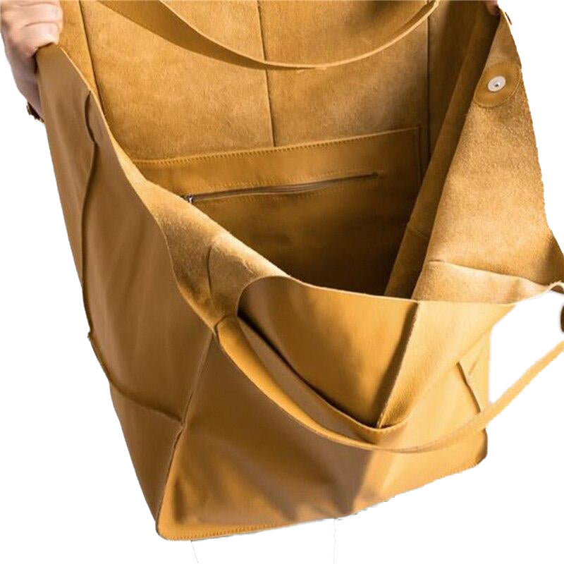 Casual Soft Large Capacity Tote Women Handbags Designer Look Luxury Pu Leather Shoulder Bag Image 2