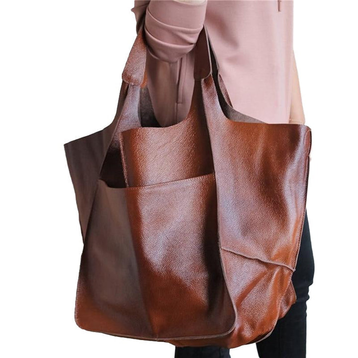 Casual Soft Large Capacity Tote Women Handbags Designer Look Luxury Pu Leather Shoulder Bag Image 1