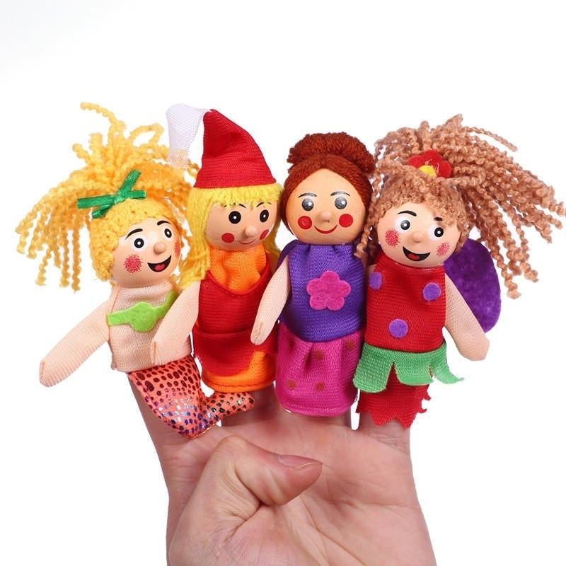 Christmas 7 Types Family Finger Puppets Set Soft Cloth Doll For Kids Childrens Gift Plush Toys Image 2