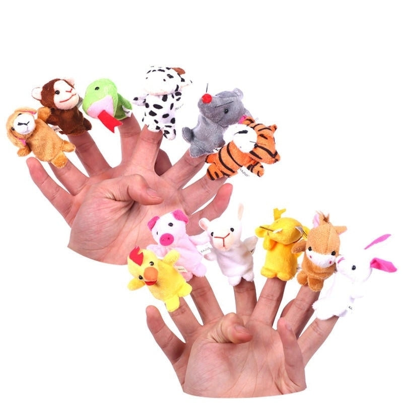 Christmas 7 Types Family Finger Puppets Set Soft Cloth Doll For Kids Childrens Gift Plush Toys Image 3