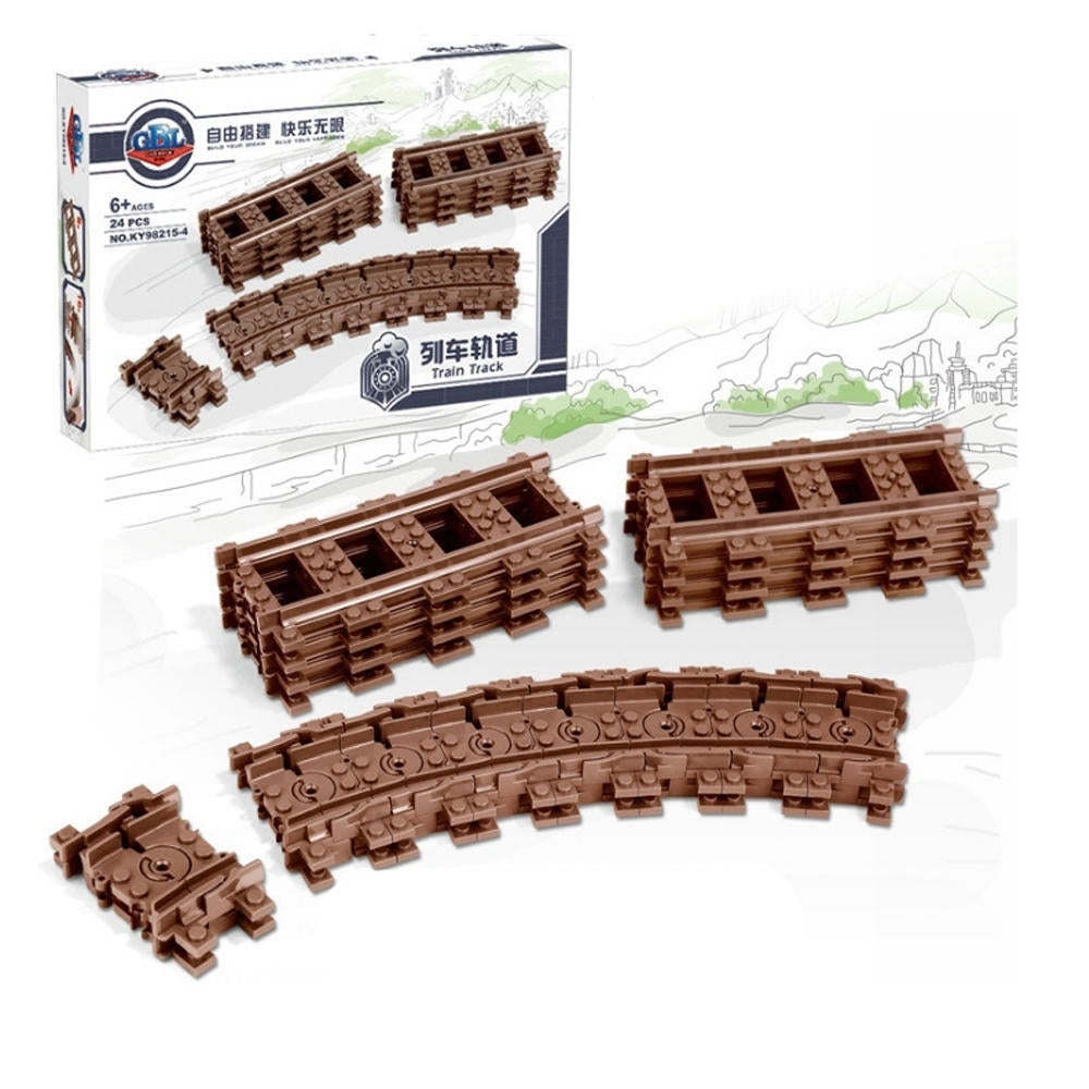 Classic Electric Train Track Blocks Set Toys for Kids Gift Image 1
