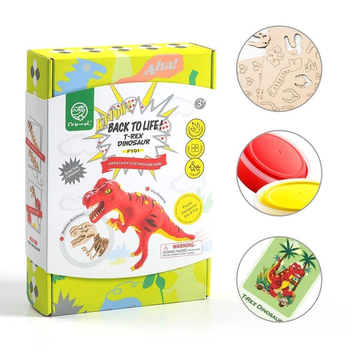 Clay Dinosaur Series 3D Puzzle Modeling Childrens Manual DIY Rubber Color Mud Toys Image 7