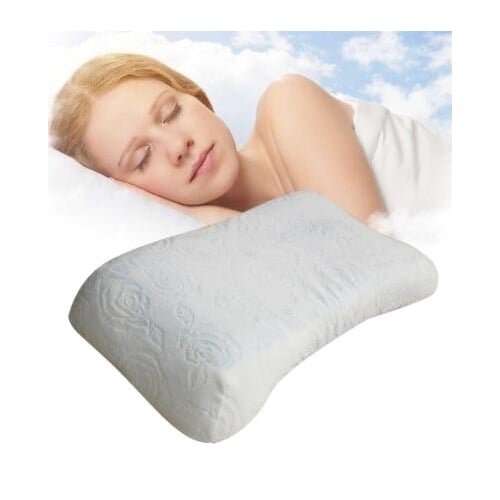 Cotton Memory Orthopedic Sleep Blue Cool Comfort Gel Neck Pillow Image 10