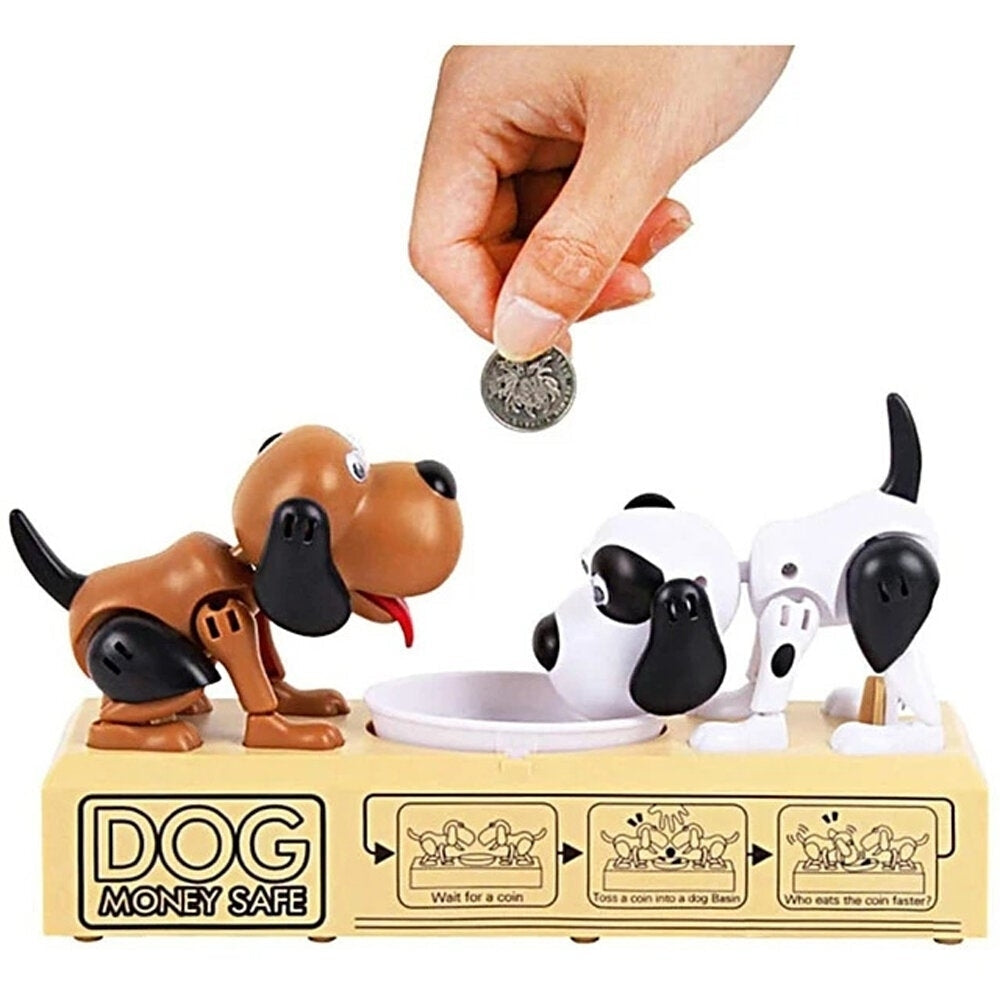 Creative Magic Stealing Coin Double Hungry Dog Money Box Cute Saving Money Dogs Doll Gifts for Kids Gift Image 2