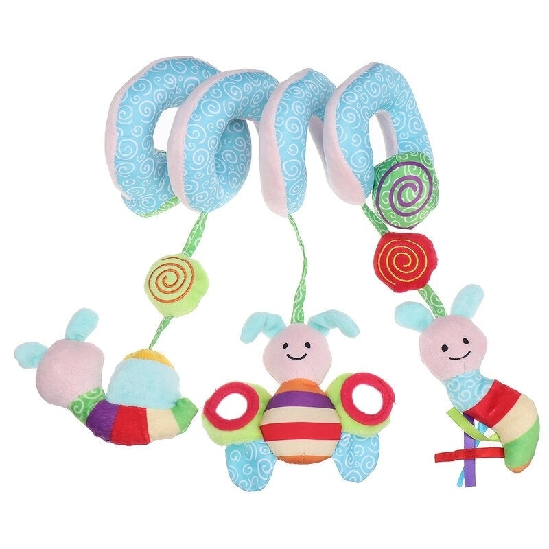 Cute Animal Music Sounding Car Hanging Bed Hanging Spiral Rattles Baby Toys Image 1