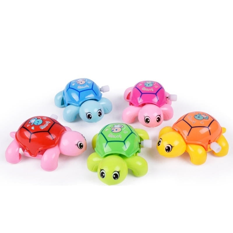 Cute Cartoon Animal Clockwork Turtle Mini Crawling Wind Up Kids Educational Classic Toy Random Color Image 1