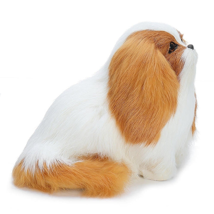 Cute Puppy Lifelike Simulation Dog Stuffed Plush Toy Realistic Home Desk Decoration Image 4