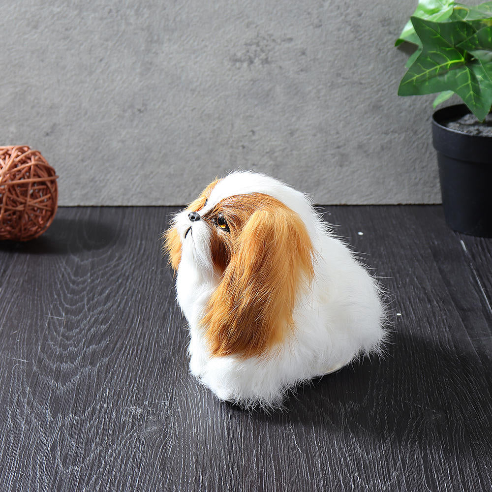 Cute Puppy Lifelike Simulation Dog Stuffed Plush Toy Realistic Home Desk Decoration Image 10