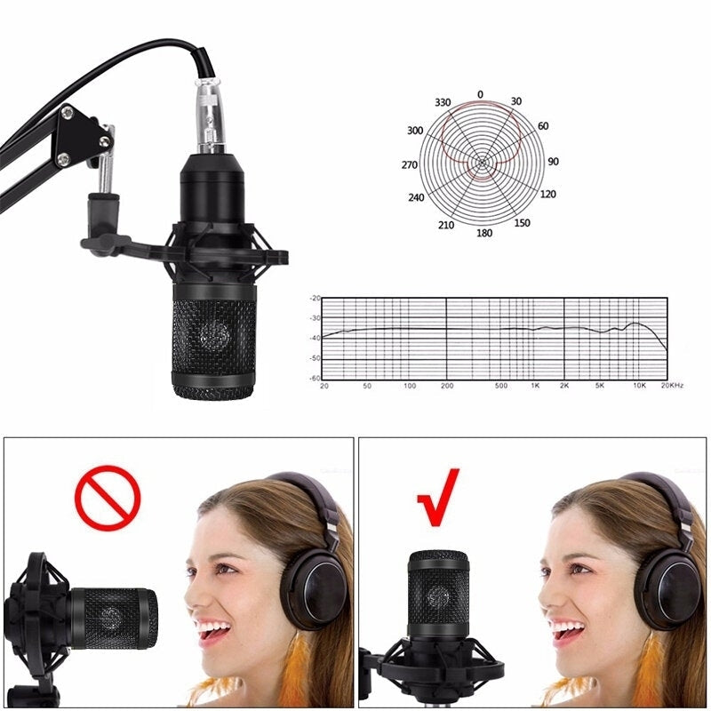 Desktop Microphone Stand Upgraded Adjustable Table Mic Stand with Mic Clip Image 2