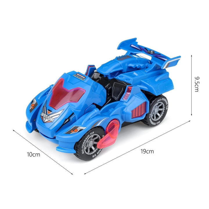 Creative Dinosaur Deformation Toy Car Puzzle Electric Light and Music Toys Image 4