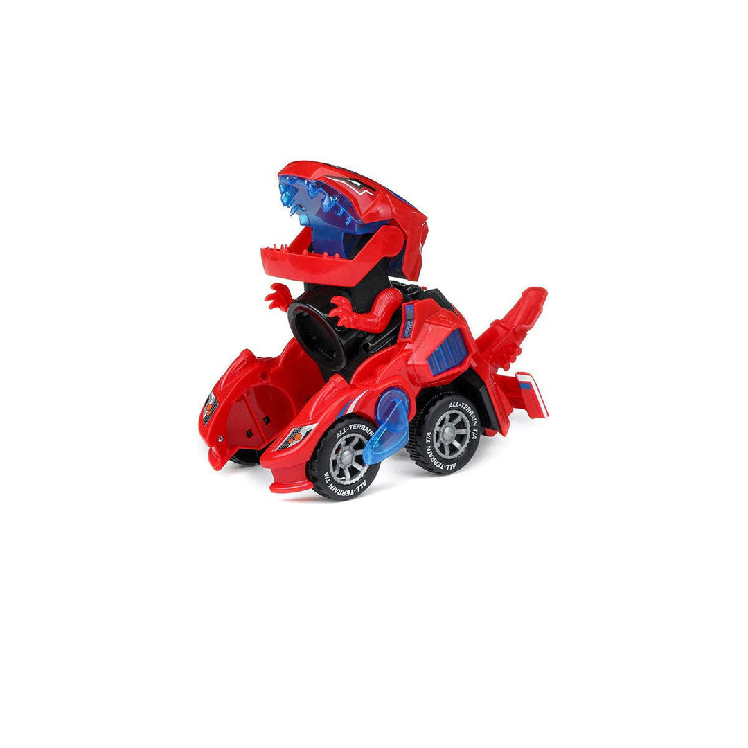Creative Dinosaur Deformation Toy Car Puzzle Electric Light and Music Toys Image 7