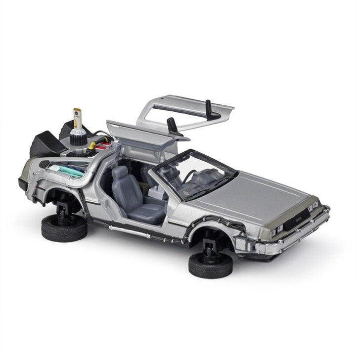 Diecast Alloy Model Car Door Openable Delorean Back to the Future Time Machines Metal Toy Car for Kid Gift Collection Image 1
