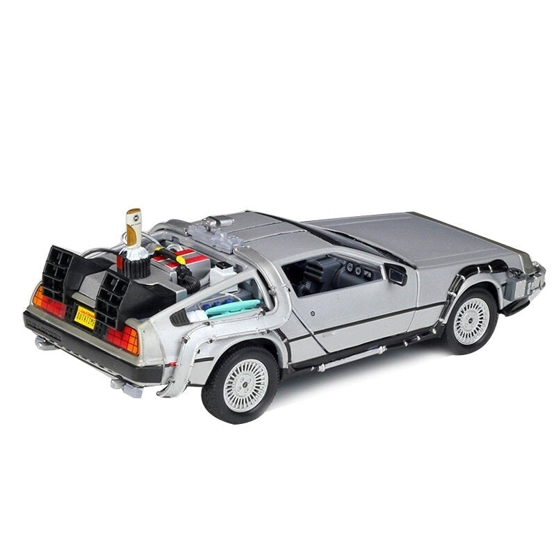 Diecast Alloy Model Car Door Openable Delorean Back to the Future Time Machines Metal Toy Car for Kid Gift Collection Image 2