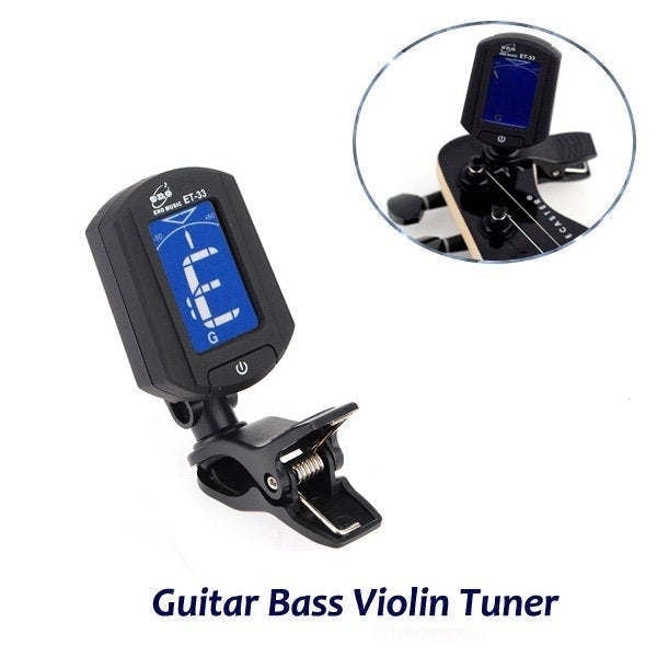 Digital Electronics Mini Clip On Guitar Bass Violin Tuner Image 1