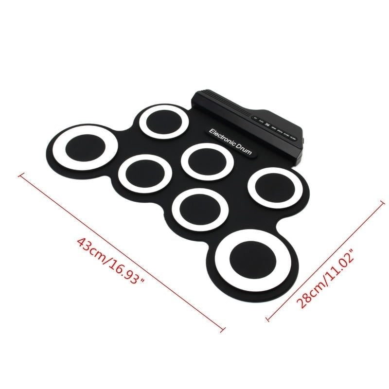 Digital Portable Roll Up Electronic Drum Kits Pad with Pedal Drum Sticks Image 12