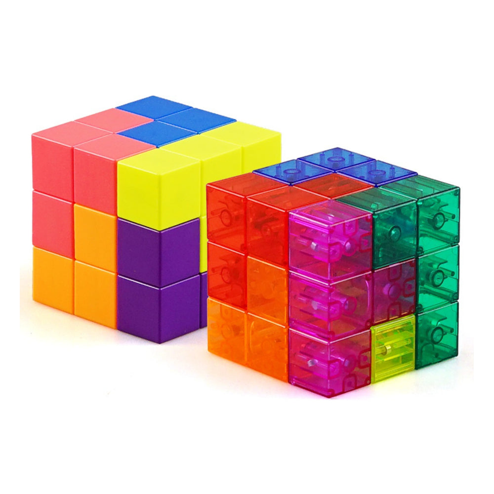 Cube Luban Magnetic Building Blocks Tetris Three-dimensional Intelligence Childrens Educational Toys Image 2