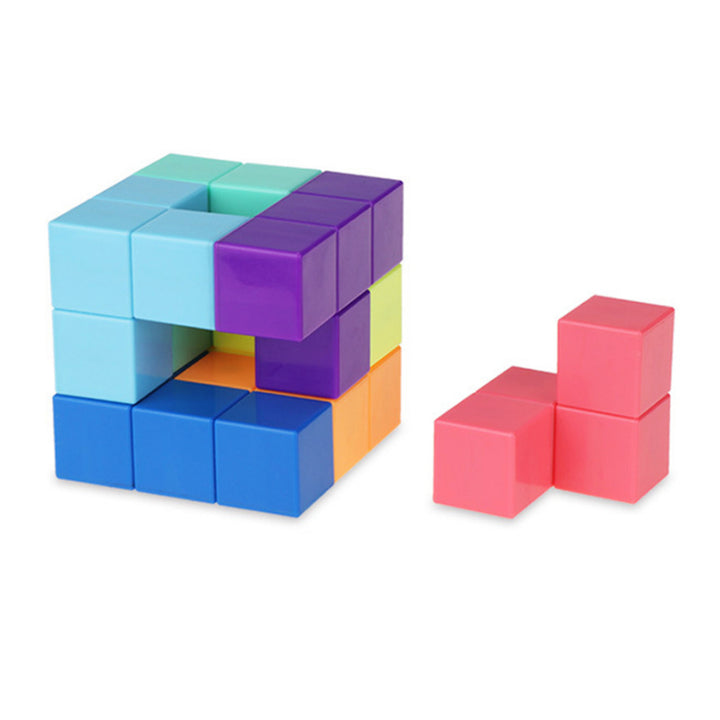 Cube Luban Magnetic Building Blocks Tetris Three-dimensional Intelligence Childrens Educational Toys Image 3