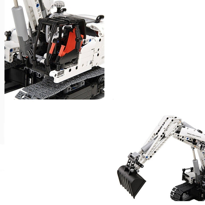 DIY Assembled Engineering Hydraulic Excavator Hook Machine Blocks Model Toys Image 3