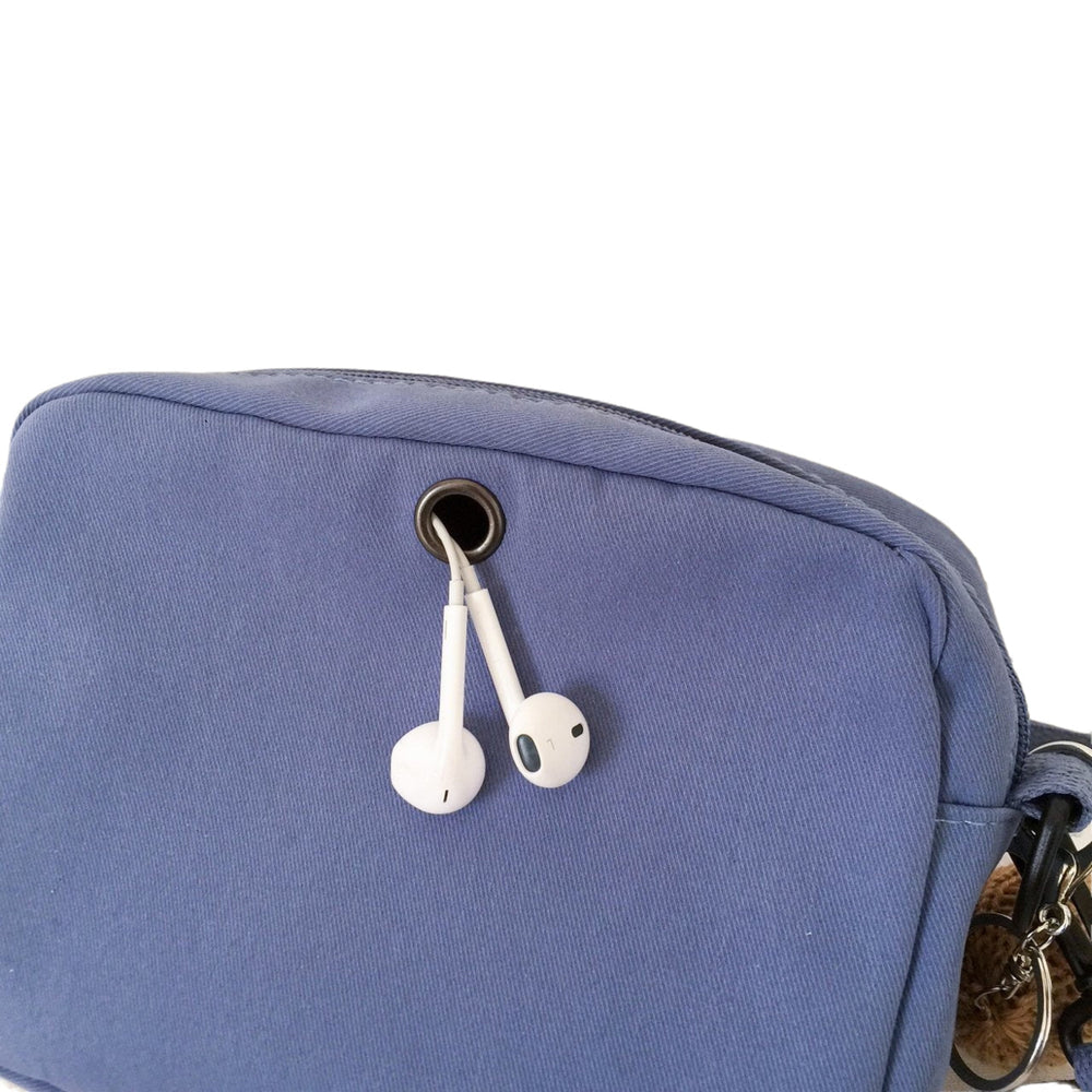 Cute faux Ball Pendant Ladies Handbags Small Canvas Shoulder Bags for Girls Zipper Crossbody Shopping Purse Image 2