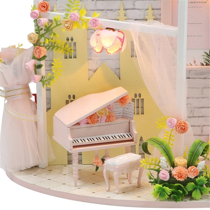 DIY Doll House Creative Valentines Day Birthday Gift Wedding Engagement Scene Bridal Shop Model With Furniture Image 3