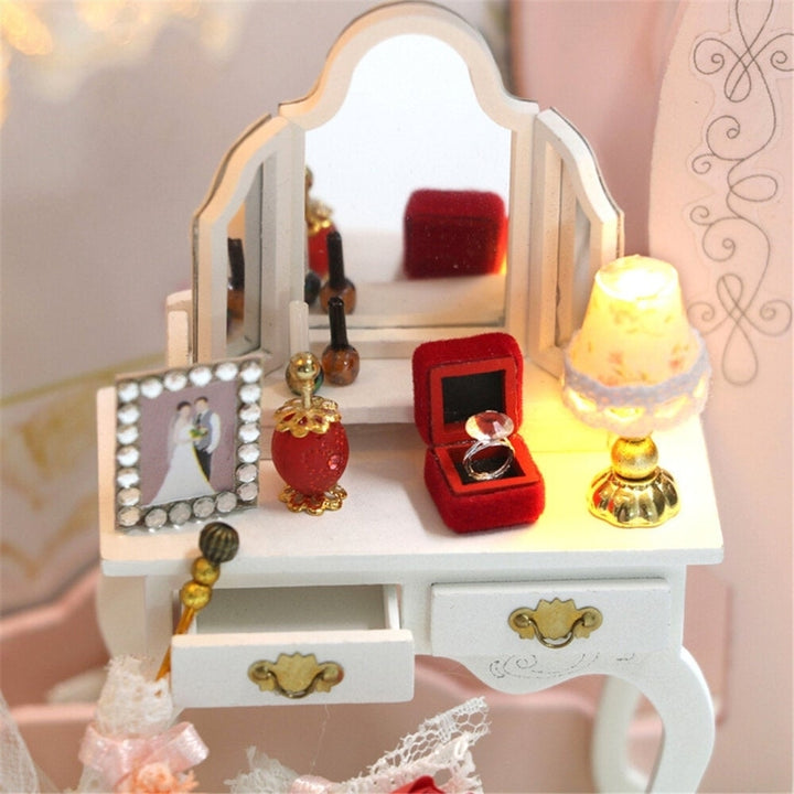 DIY Doll House Creative Valentines Day Birthday Gift Wedding Engagement Scene Bridal Shop Model With Furniture Image 8