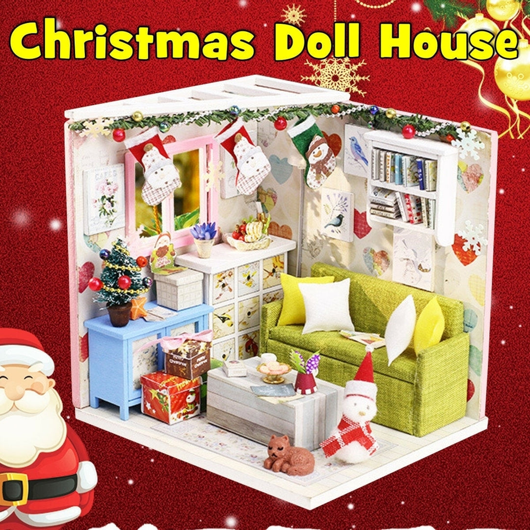 DIY Doll House House Handmade Assembled Educational Toy Art House Christmas Gift Creative Birthday Gift With Dust Cover Image 4
