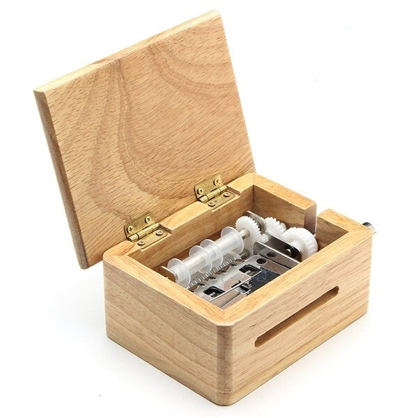 DIY Hand-Cranked Music Box 15 Tone Wooden Box With Hole Puncher And Paper Tapes Birthday Gift Present Image 6
