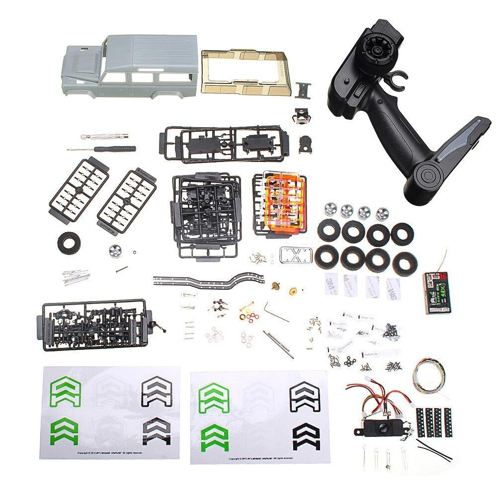 DIY Kit Unpainted RC Car Vehicles with Motor Sero Transmitter Image 2