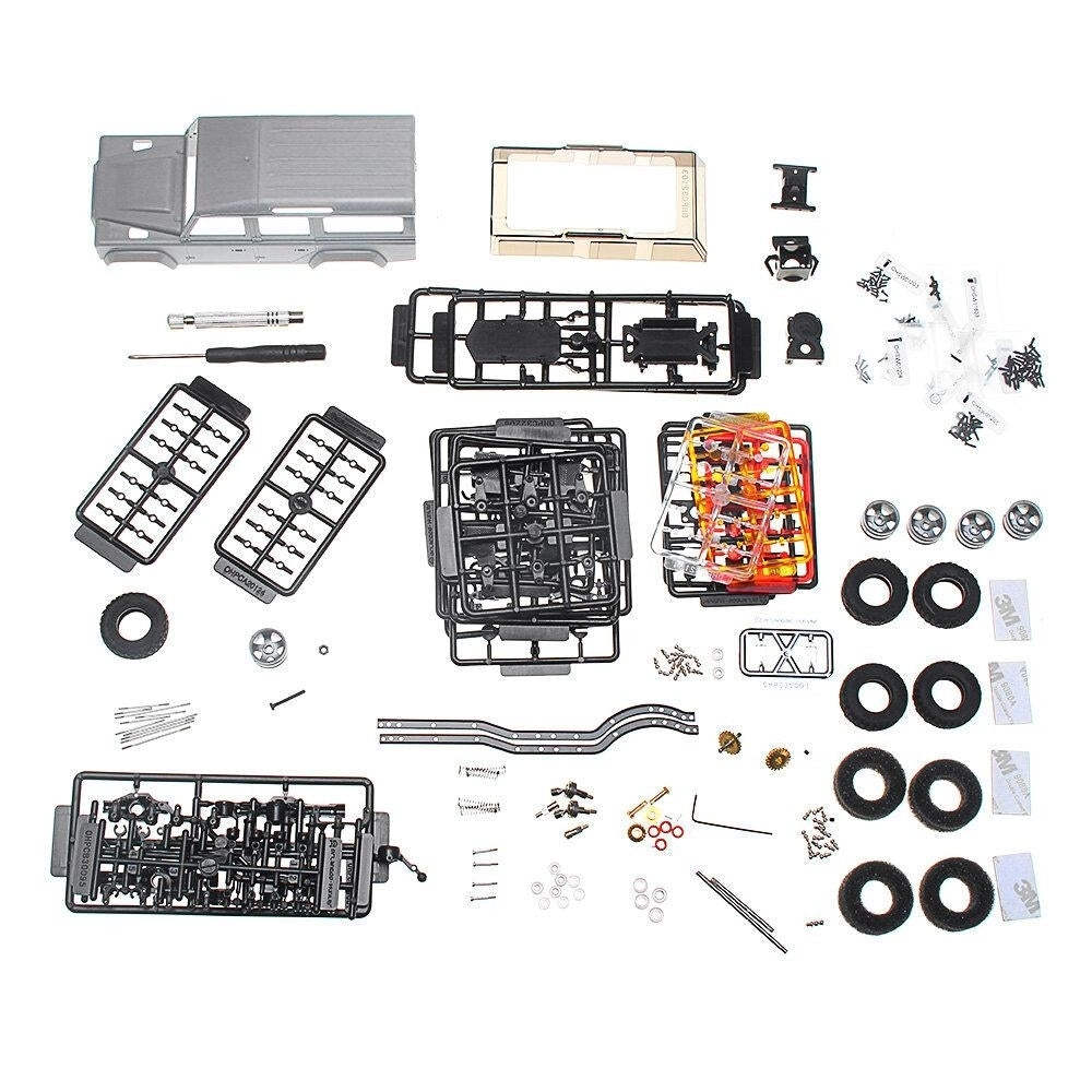 DIY Kit Unpainted RC Car Vehicles with Motor Sero Transmitter Image 3