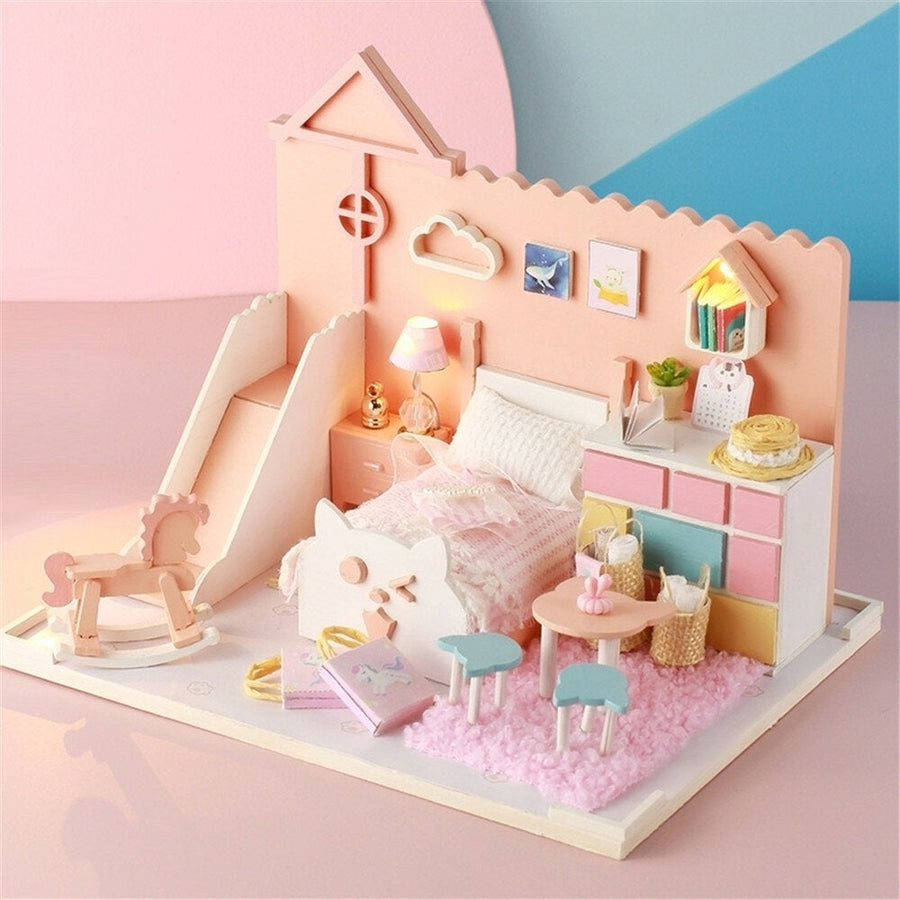 DIY Meow Mia Handmade Cottage Assembled Doll House Model P002 Image 1