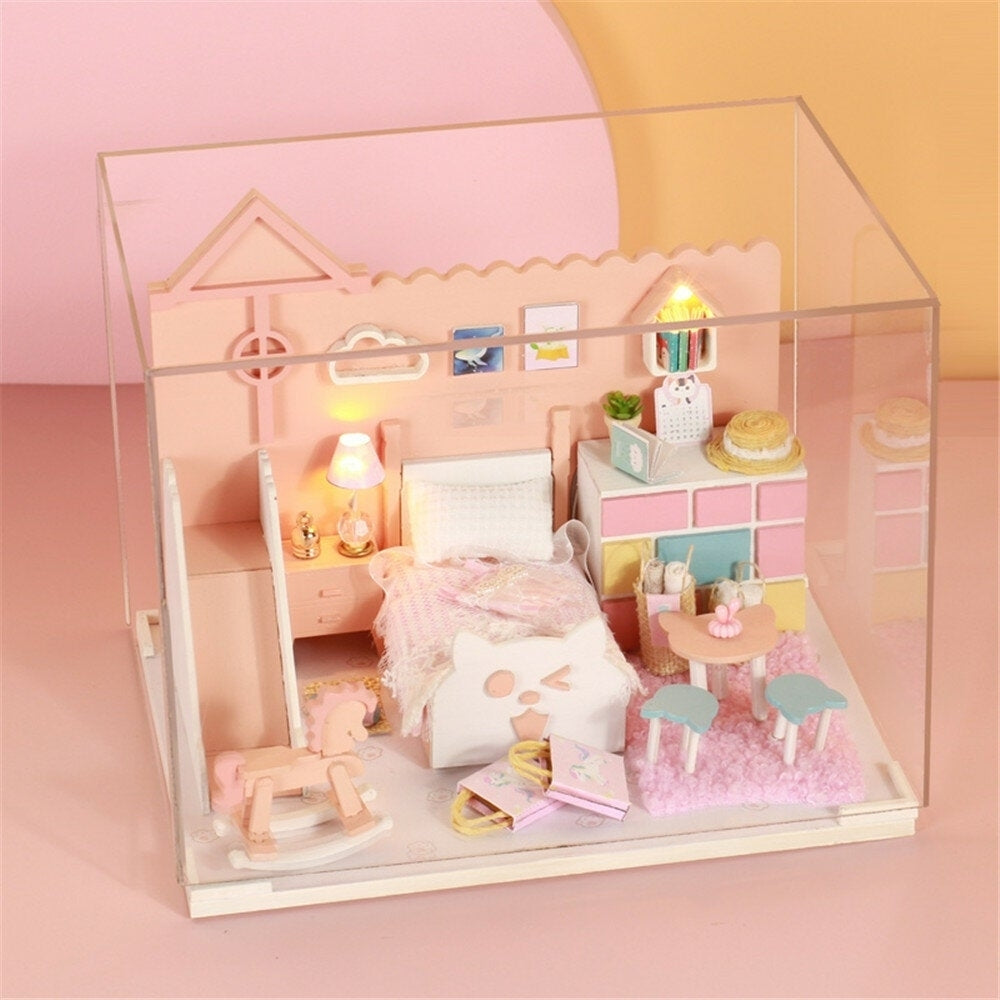 DIY Meow Mia Handmade Cottage Assembled Doll House Model P002 Image 2