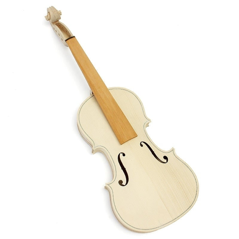 DIY Natural Solid Wood Violin Fiddle 4,4 Size Kit Spruce Top Maple Back Fiddle Image 3