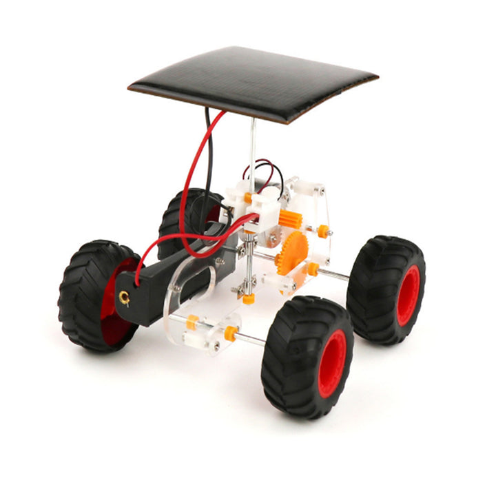 DIY Solar Electric Hybrid Car Manual Electric Mechanical Car Technology Small Production Solar Powered Toy Image 2