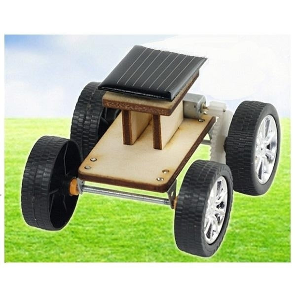 DIY Solar Wooden Car Toy Educational Assembly Model for Children Image 1